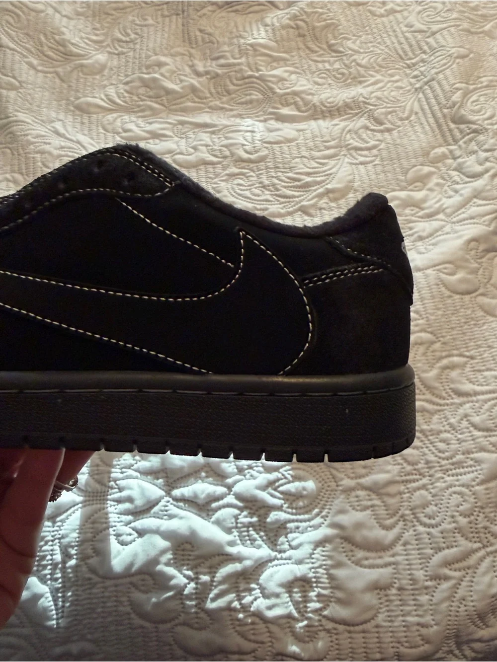 Nike Black Travis Scott Air Jordan 1 Low Sneakers - Men’s 9.5